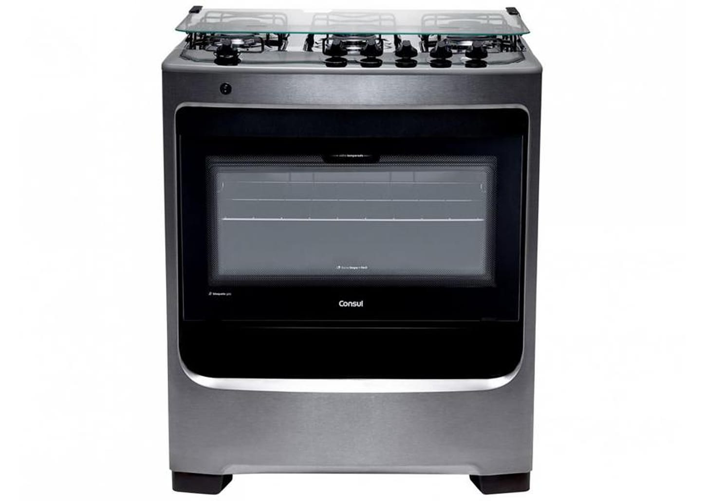 Fogão Consul 5 Bocas Inox com Botões Removíveis - CFS5 NAR Bivolt