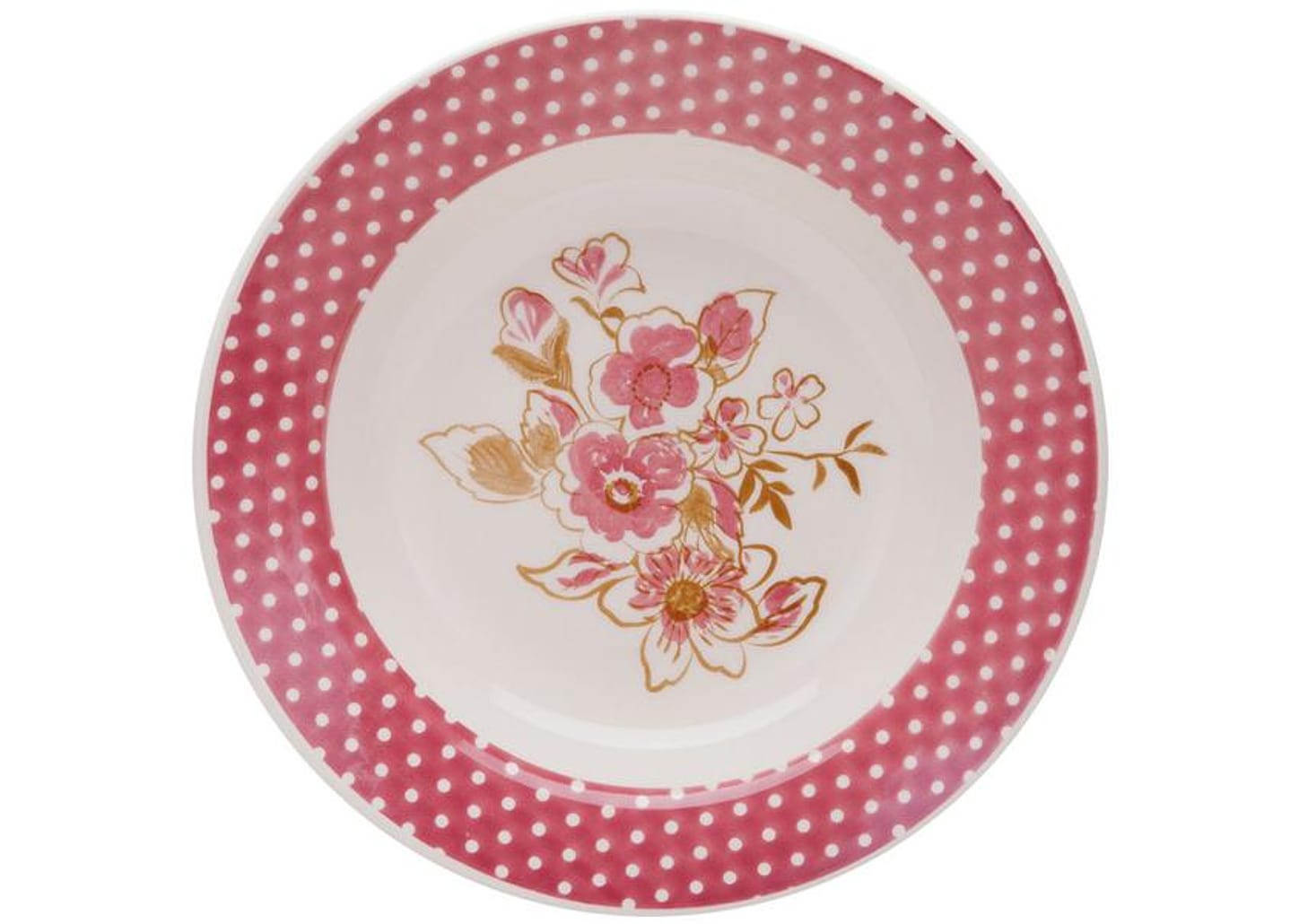 Aparelho de Jantar Chá 30 Peças Biona - Cerâmica Redondo Rosa Donna AE30-5160