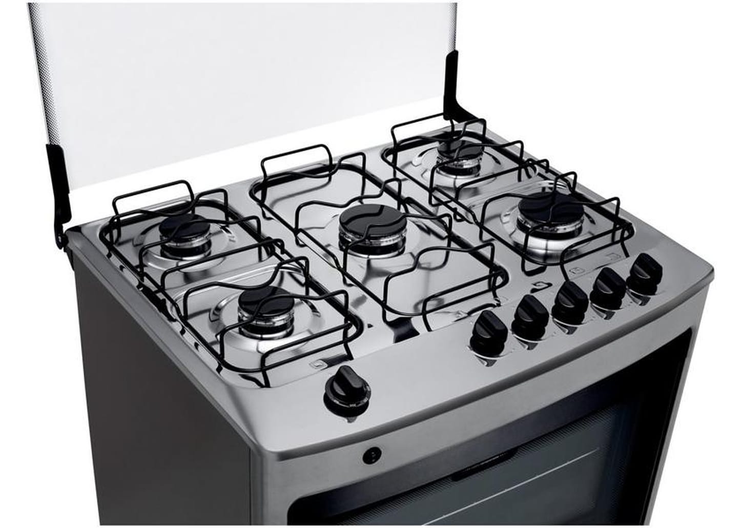Fogão Consul 5 Bocas Inox com Botões Removíveis - CFS5 NAR Bivolt