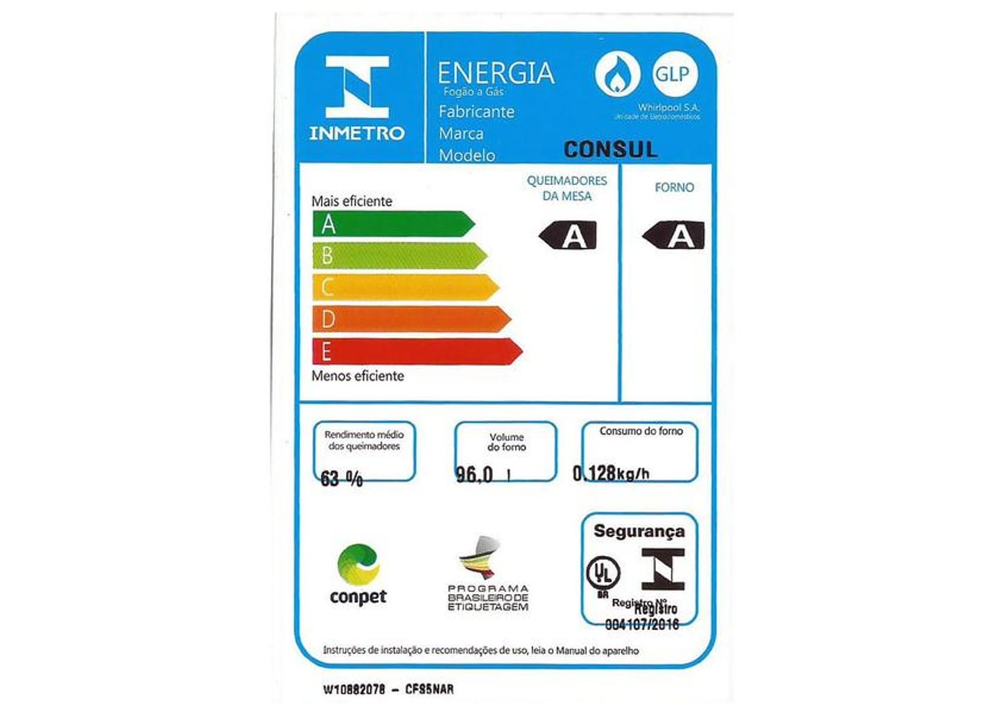 Fogão Consul 5 Bocas Inox com Botões Removíveis - CFS5 NAR Bivolt
