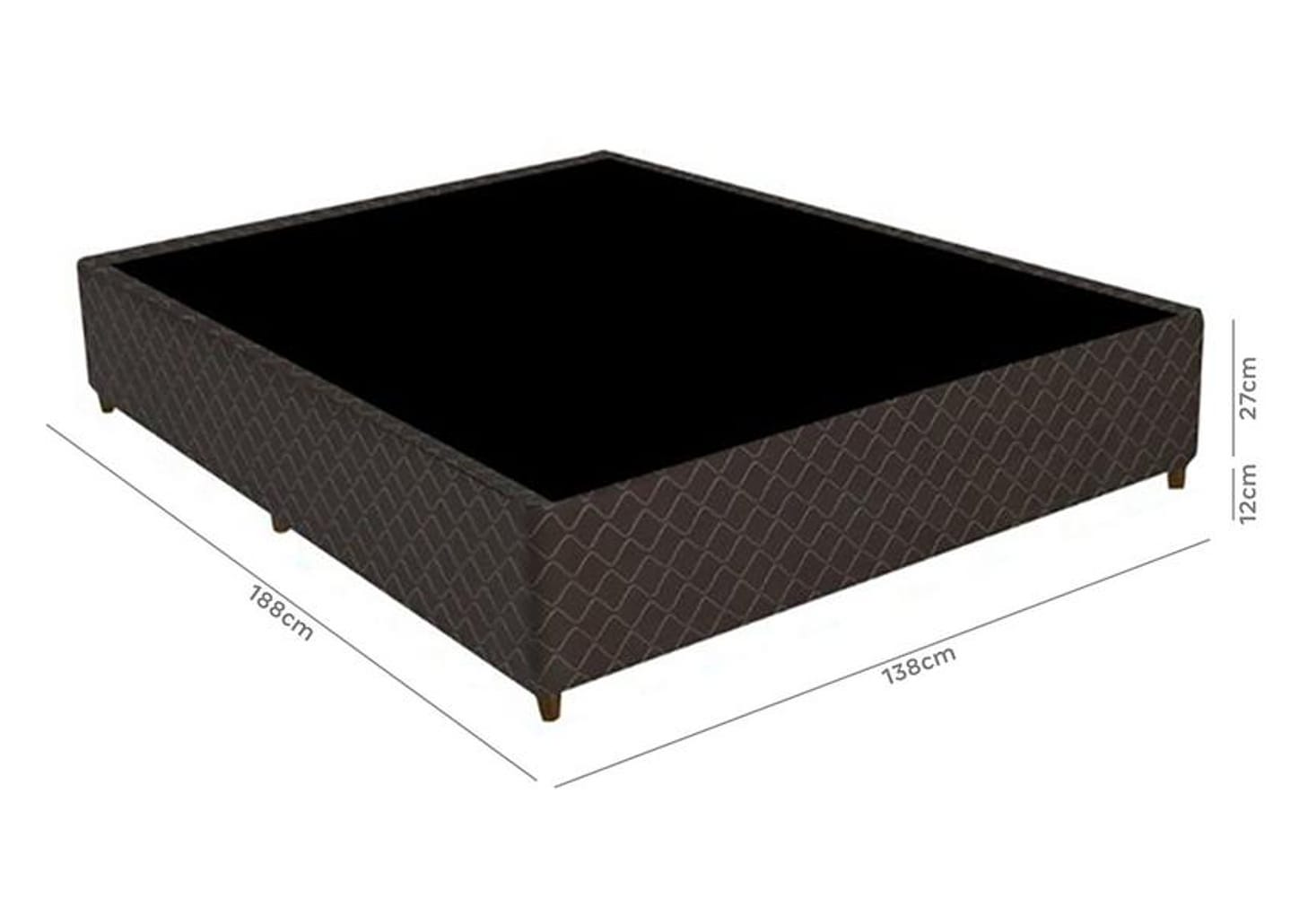 Base Cama Box Casal Gazin 27x138x188cm - Sommie Poliéster