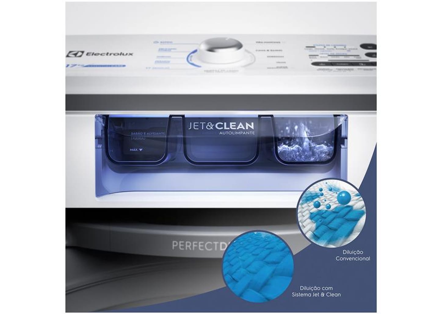 Lavadora de Roupas Electrolux LED17 Essential Care 17Kg Cesto Inox 11 Programas de Lavagem