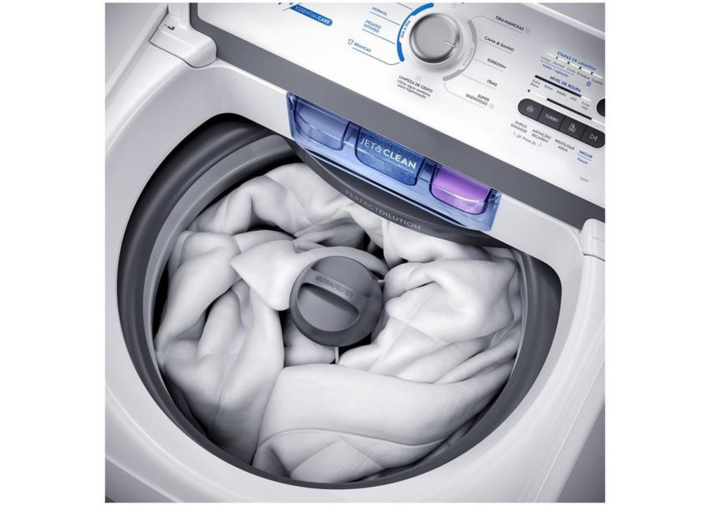 Lavadora de Roupas Electrolux LED17 Essential Care 17Kg Cesto Inox 11 Programas de Lavagem