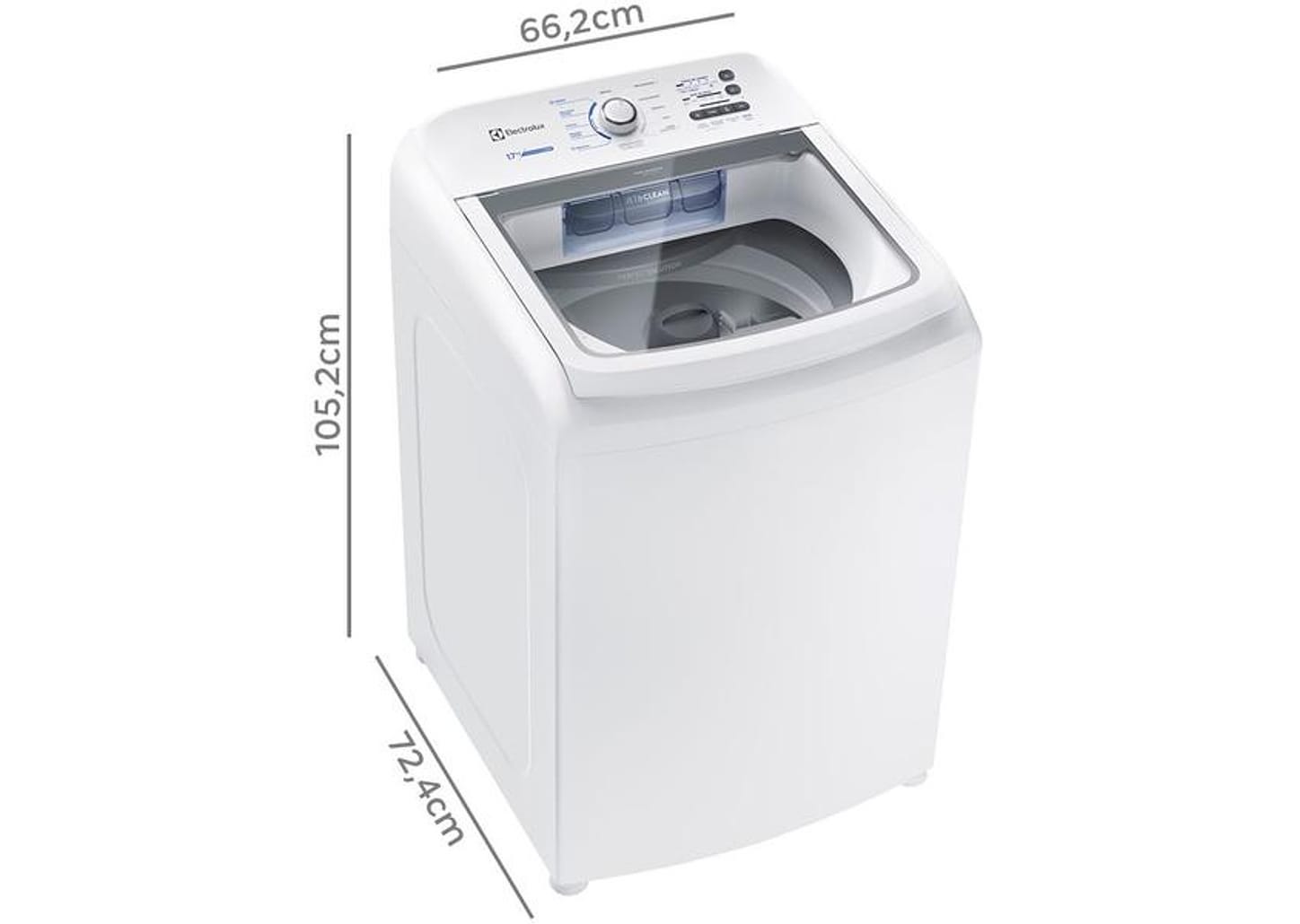Lavadora de Roupas Electrolux LED17 Essential Care 17Kg Cesto Inox 11 Programas de Lavagem