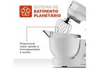 Batedeira Planetária Mondial Branco e Inox 700W - Premium 12 Velocidades