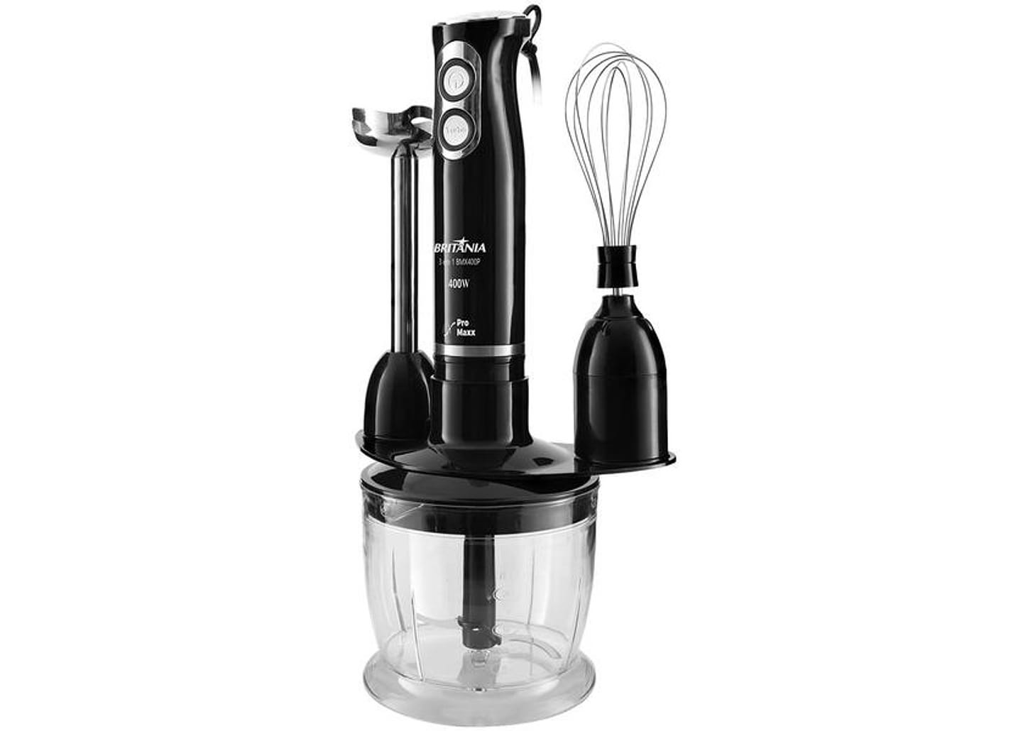 Mixer Britânia 3 em 1 Preto 400W BMX400P 2 Velocidades