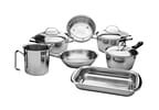 Jogo de Panelas Tramontina Inox Fundo Triplo 7 Peças Allegra