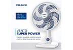 Ventilador de Mesa Mondial Super Power VSP-30-W 30cm 3 Velocidades