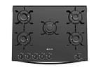 Fogão 5 Bocas Mesa de Vidro Atlas Preto - Acendimento Automático Mônaco Top Glass