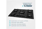 Cooktop 5 Bocas Mondial a Gás GLP Preto - Tripla-chama CTG-03