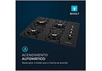 Cooktop 4 Bocas Mondial a Gás GLP Preto - CTG-01