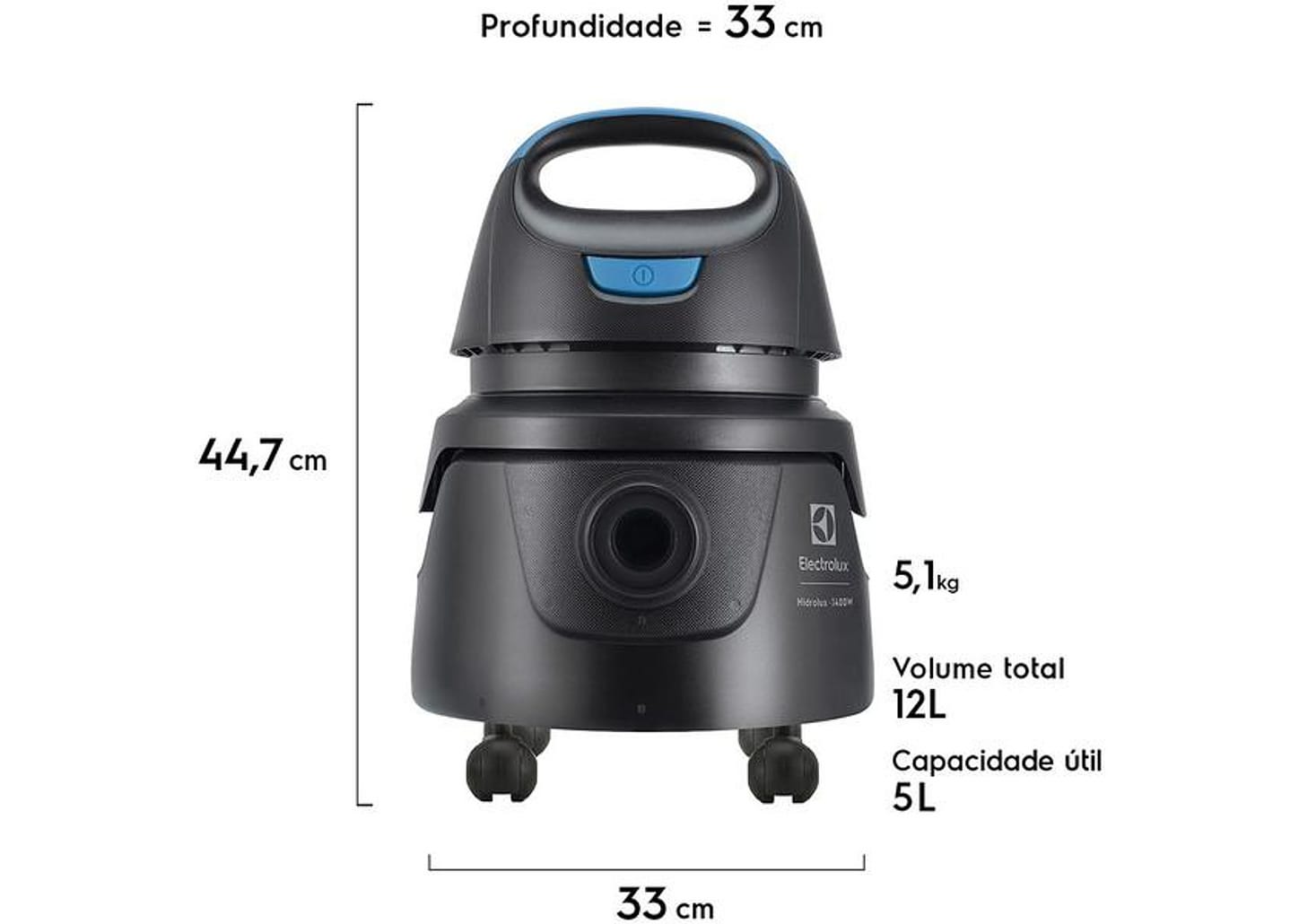 Aspirador de Pó e Água Electrolux 1400W - AWD01