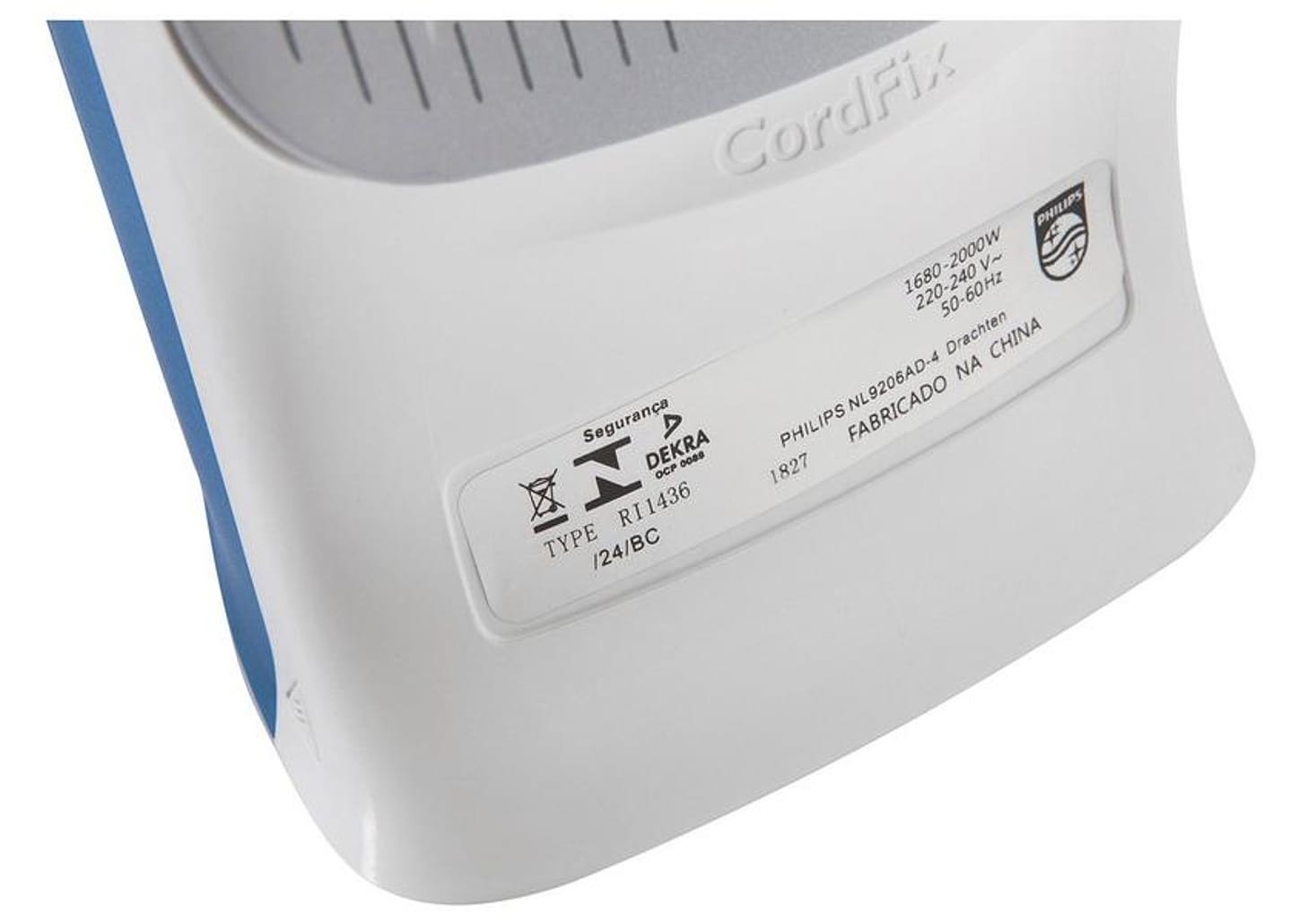 Ferro de Passar Roupa a Vapor Philips Walita - Comfort Cerâmica Azul