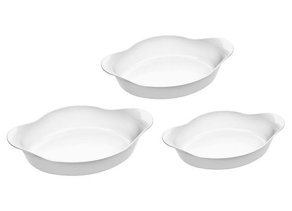 Conjunto de Assadeiras de Vidro Marinex - Opaline 3 Peças