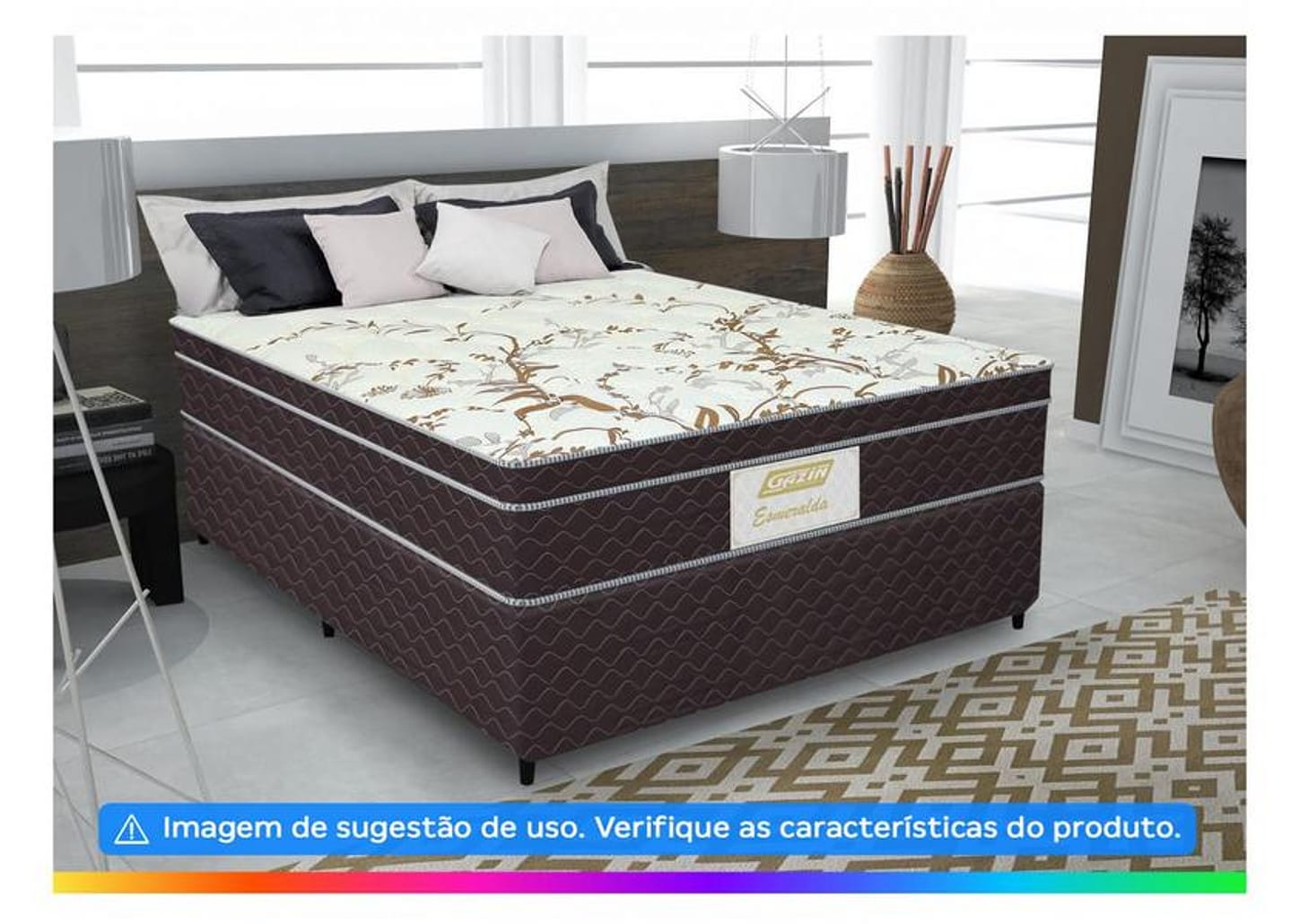 Colchão Casal Gazin Mola Ensacada 26cm de Altura Esmeralda