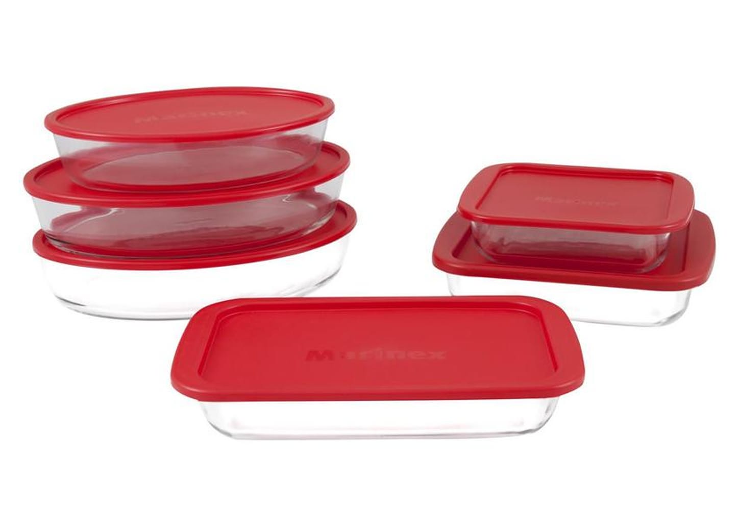 Conjunto de Assadeiras de Vidro Marinex 6 Peças