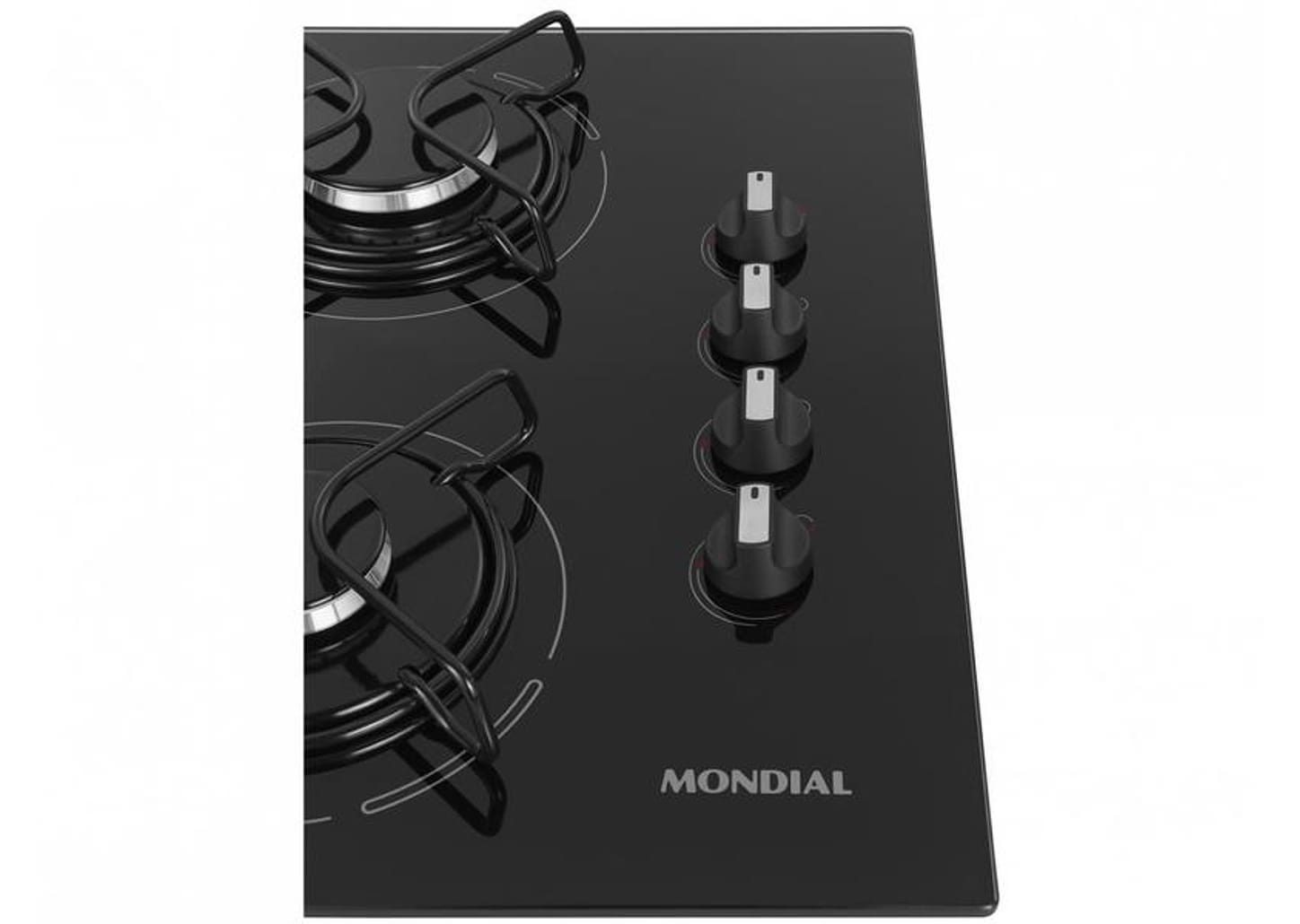 Cooktop 4 Bocas Mondial a Gás GLP Preto - CTG-01