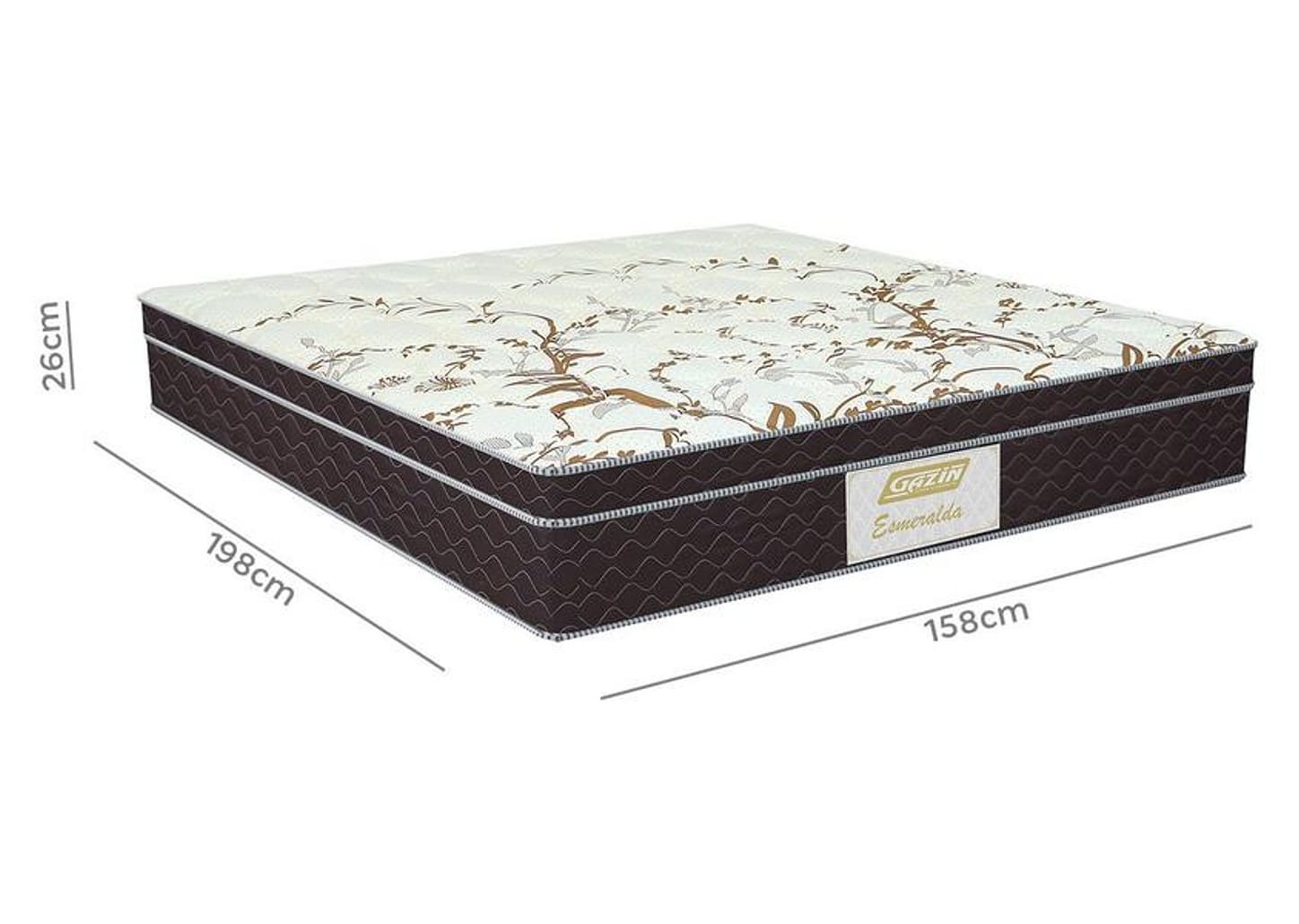 Colchão Queen Gazin Mola Ensacada 26cm de Altura Esmeralda