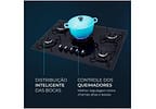 Cooktop 5 Bocas Mondial a Gás GLP Preto - CTG-02