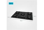 Cooktop 5 Bocas Mondial a Gás GLP Preto - CTG-02