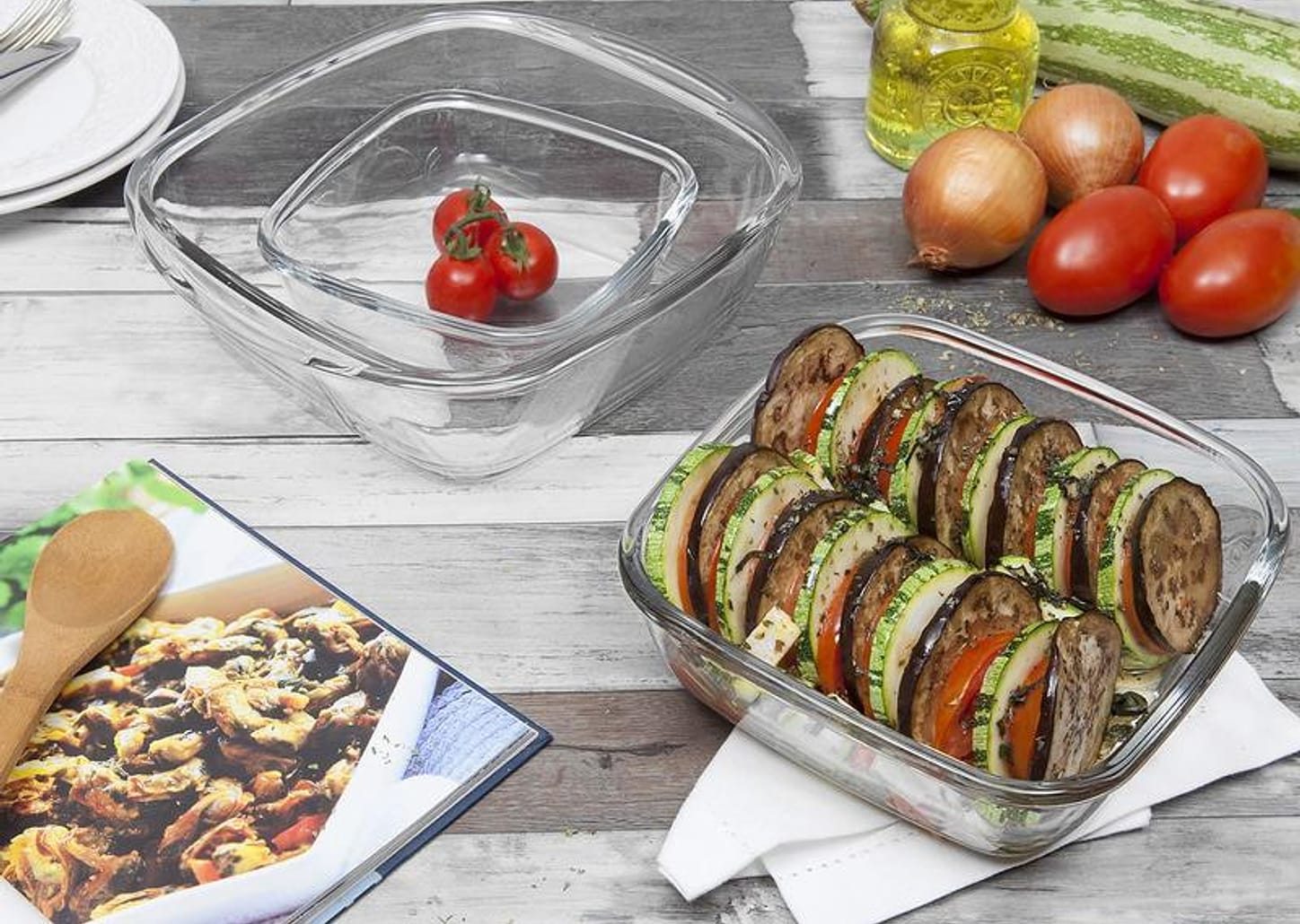 Conjunto de Assadeiras de Vidro Sempre - Quadrado 3 Peças