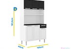 Kit Cozinha Itatiaia Rose com Tampo 6 Portas 1 Gaveta Aço