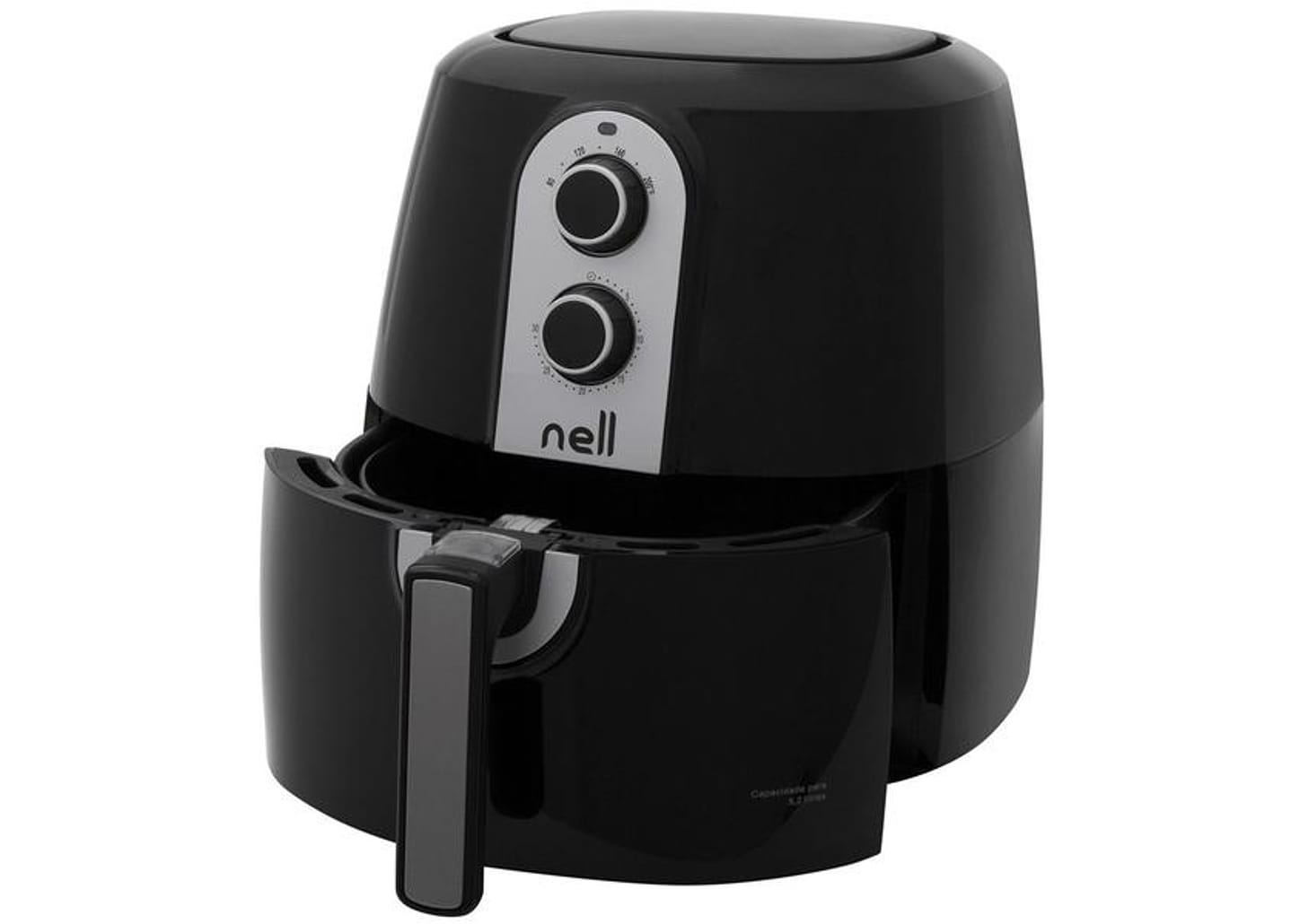 Fritadeira Elétrica sem Óleo/Air Fryer Nell - Grand Família Preto 5L