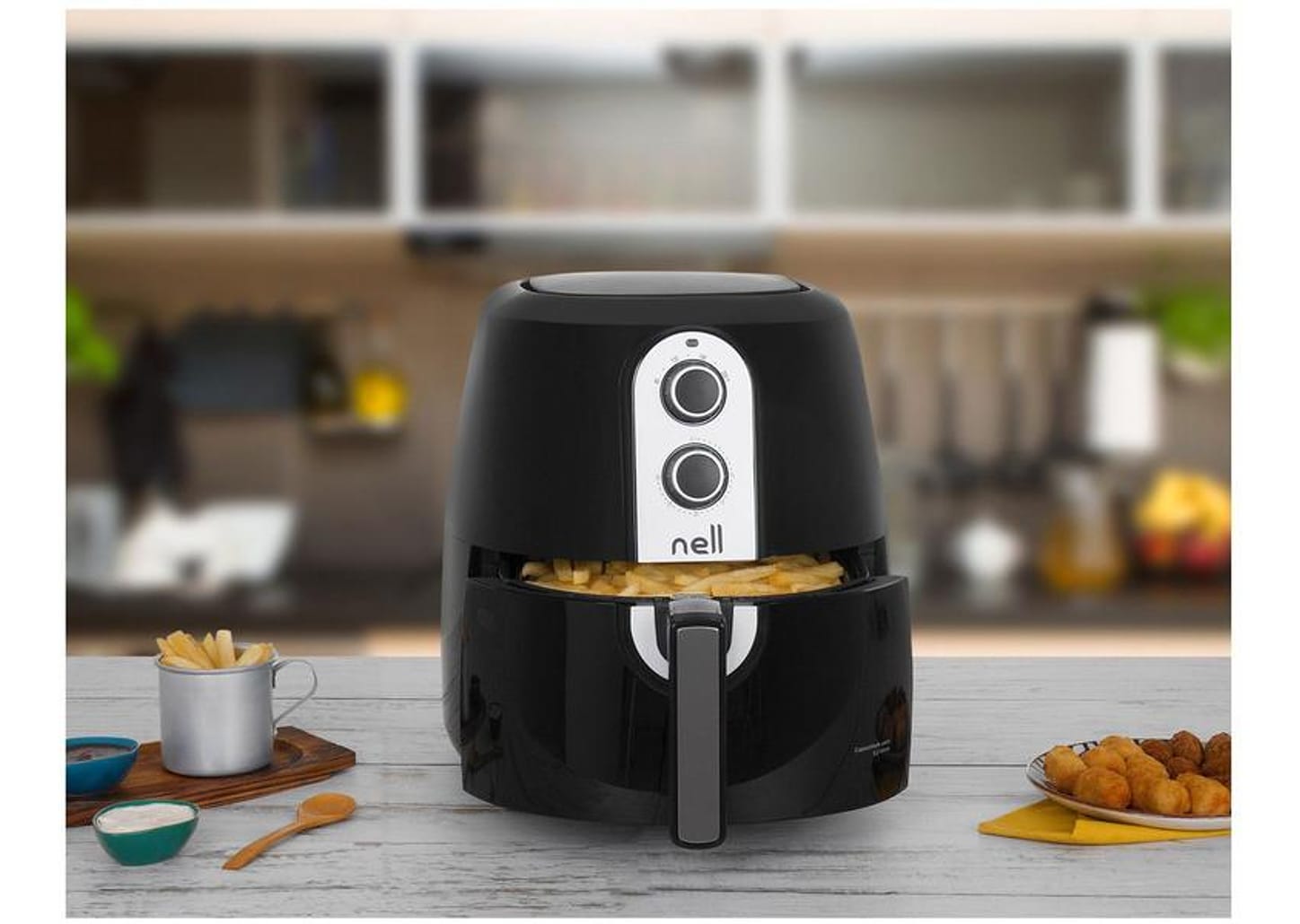 Fritadeira Elétrica sem Óleo/Air Fryer Nell - Grand Família Preto 5L