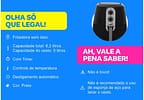 Fritadeira Elétrica sem Óleo/Air Fryer Nell - Grand Família Preto 5L
