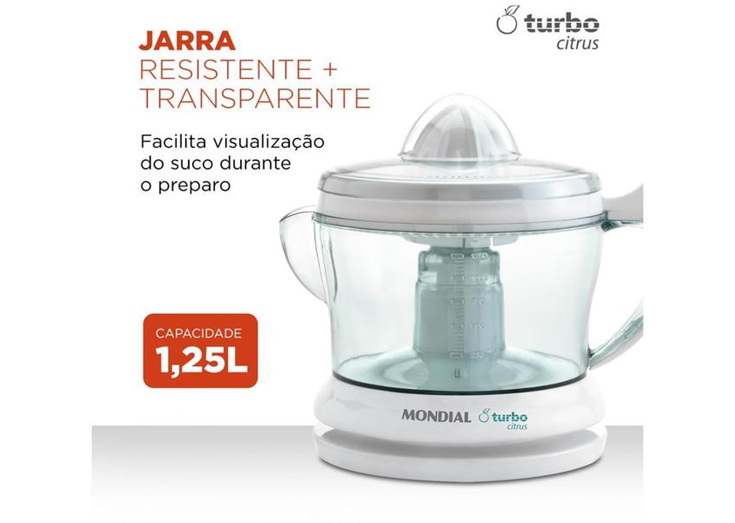 Espremedor de Frutas Mondial E-01 Elétrico 25W Branco