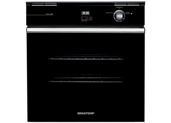 Forno a Gás de Embutir Brastemp Grill com Timer - Touch 78L Preto BOA84AE