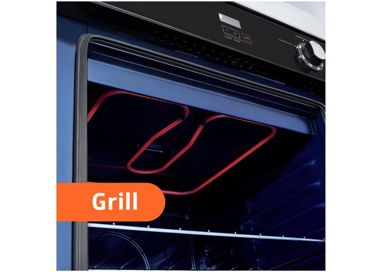 Forno a Gás de Embutir Brastemp Grill com Timer - Touch 78L Preto BOA84AE