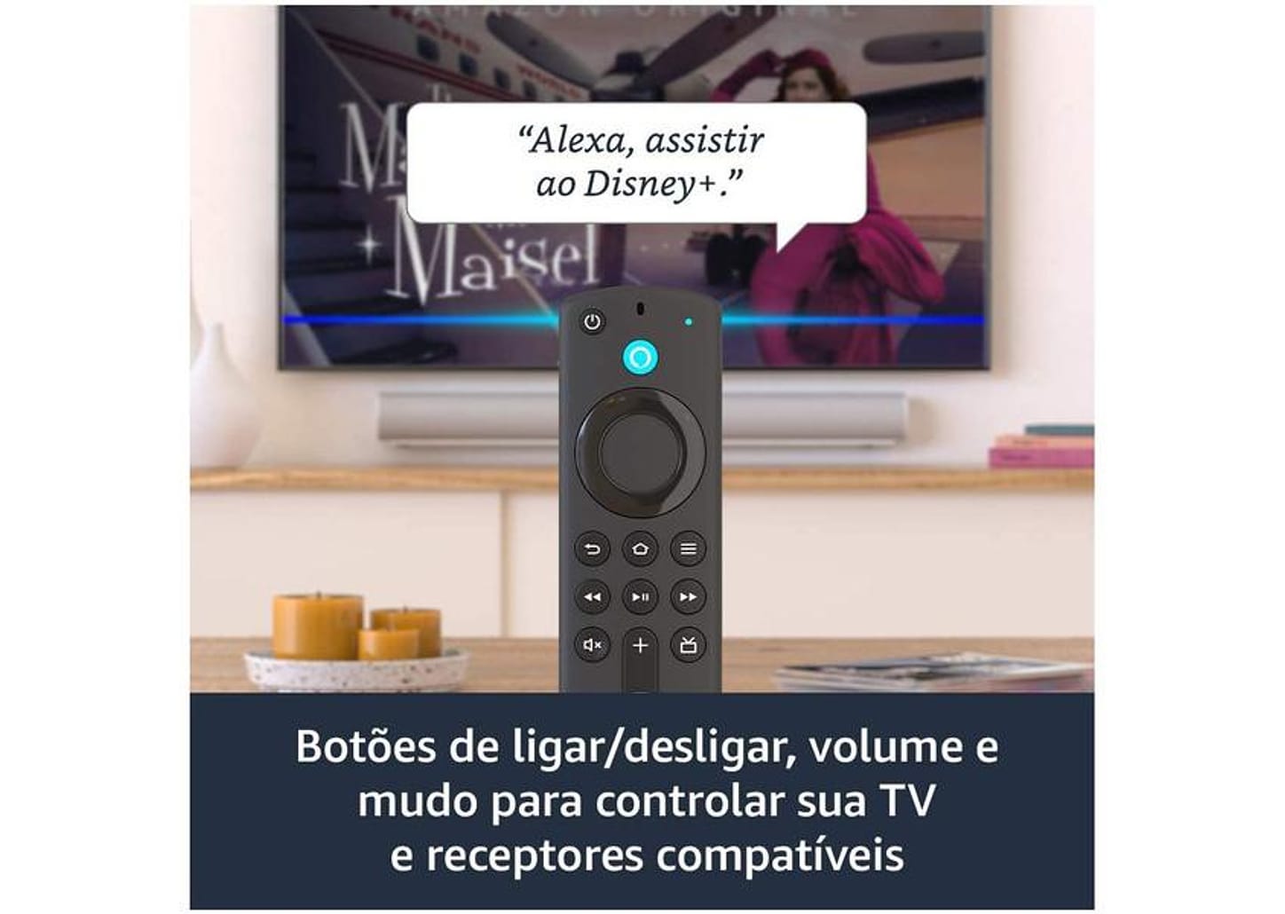 Fire TV Stick Amazon Full HD HDMI compatível com Alexa