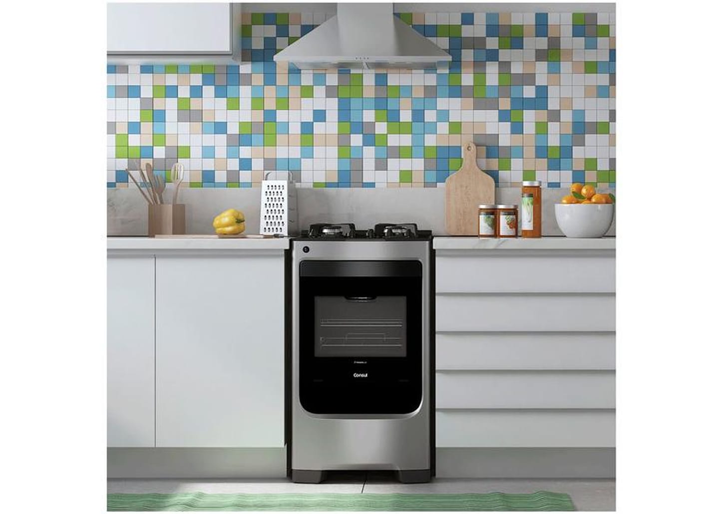 Fogão 4 Bocas Consul Inox Mesa de Vidro - Acendimento Automático CFO4 VAR