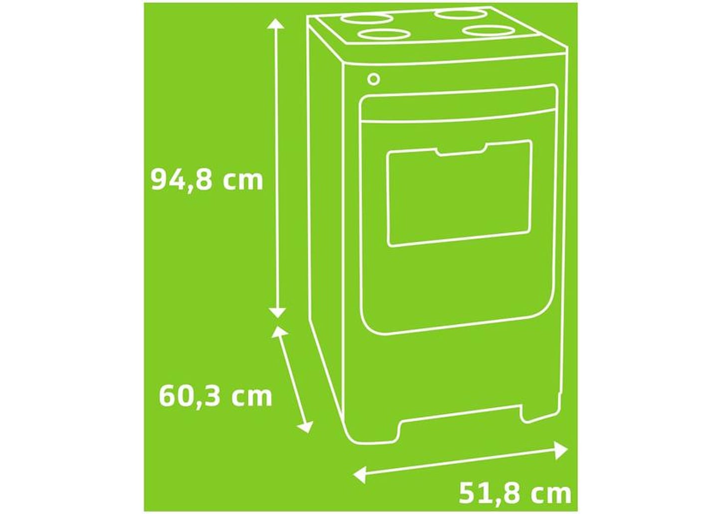 Fogão 4 Bocas Consul Inox Mesa de Vidro - Acendimento Automático CFO4 VAR