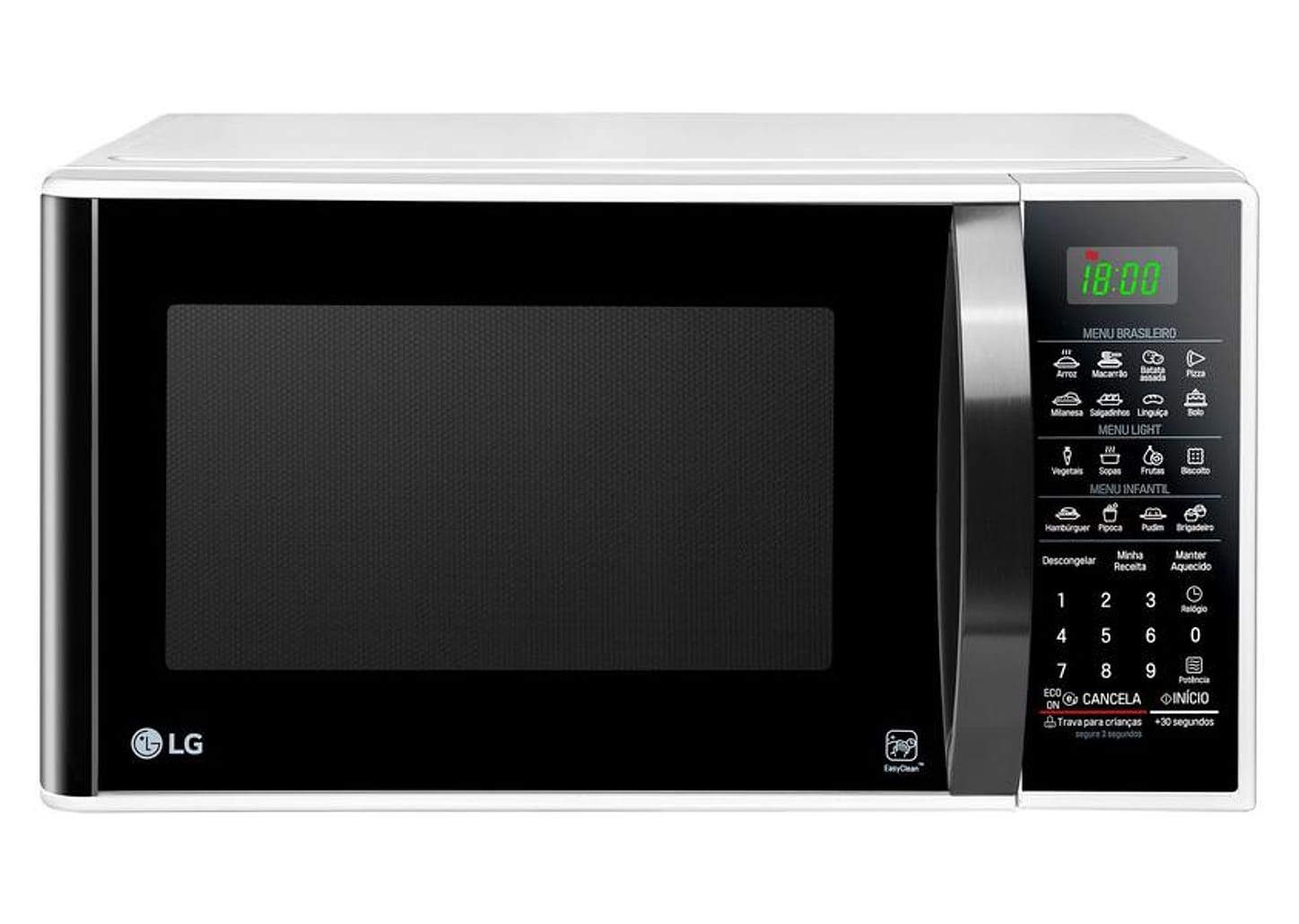 Micro-ondas LG 30L Solo MS3091BC - Branco e Preto