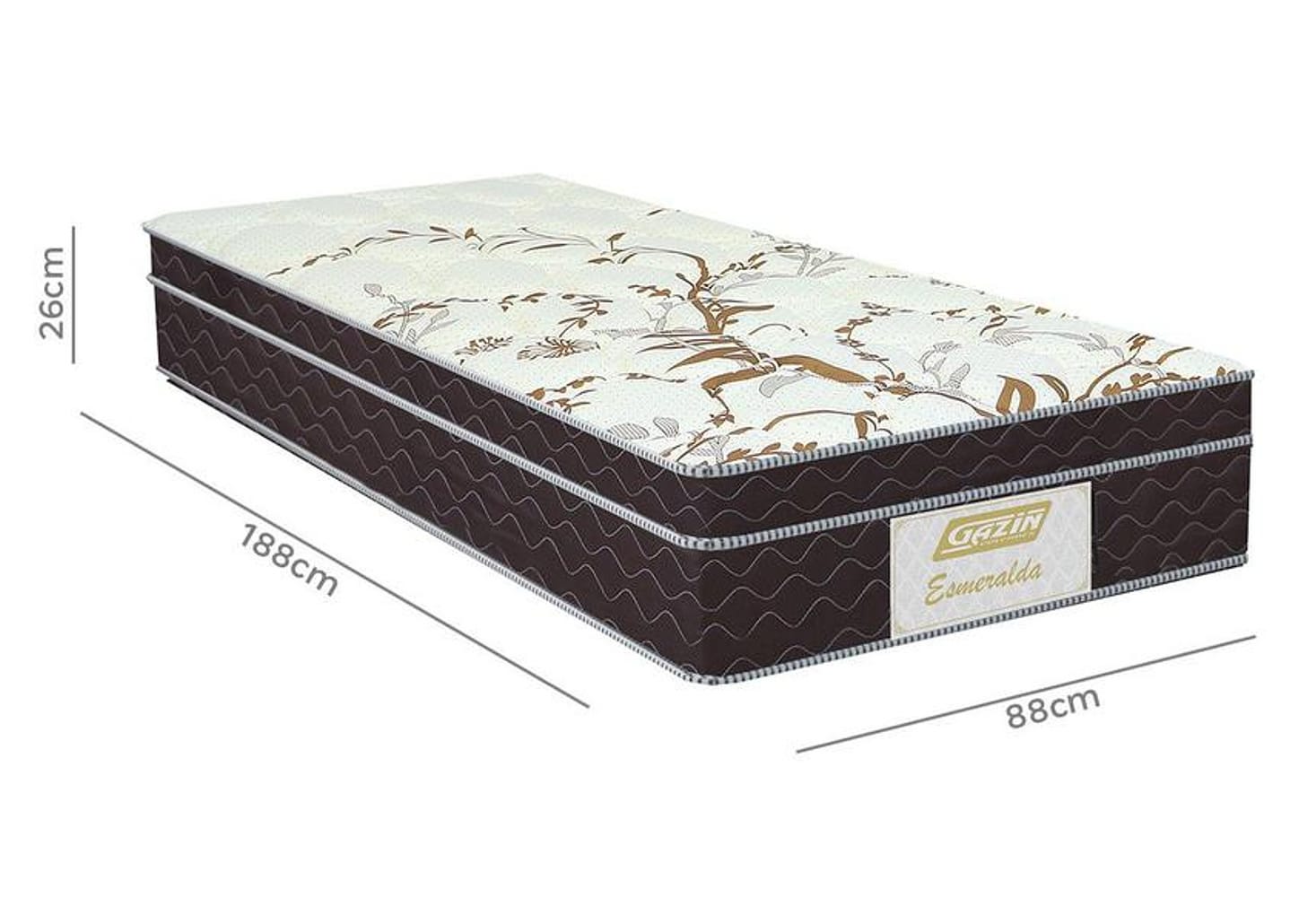 Colchão Solteiro Gazin Mola Ensacada 26cm de Altura Esmeralda