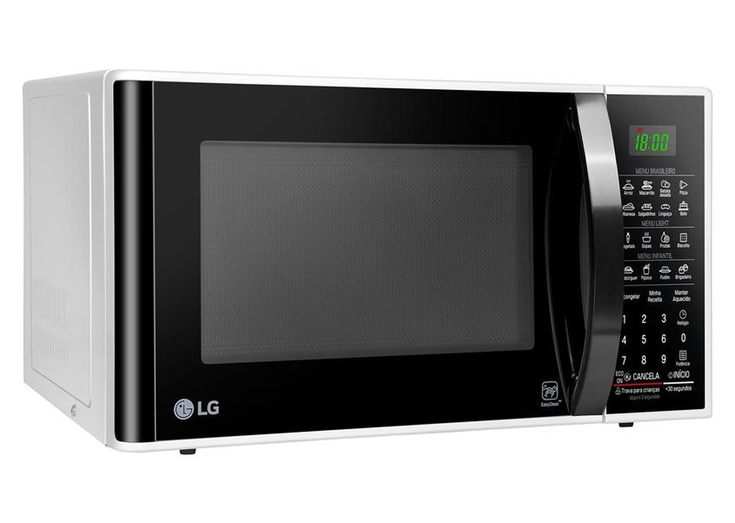 Micro-ondas LG 30L Solo MS3091BC - Branco e Preto