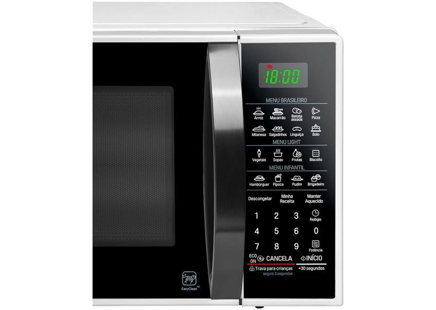 Micro-ondas LG 30L Solo MS3091BC - Branco e Preto