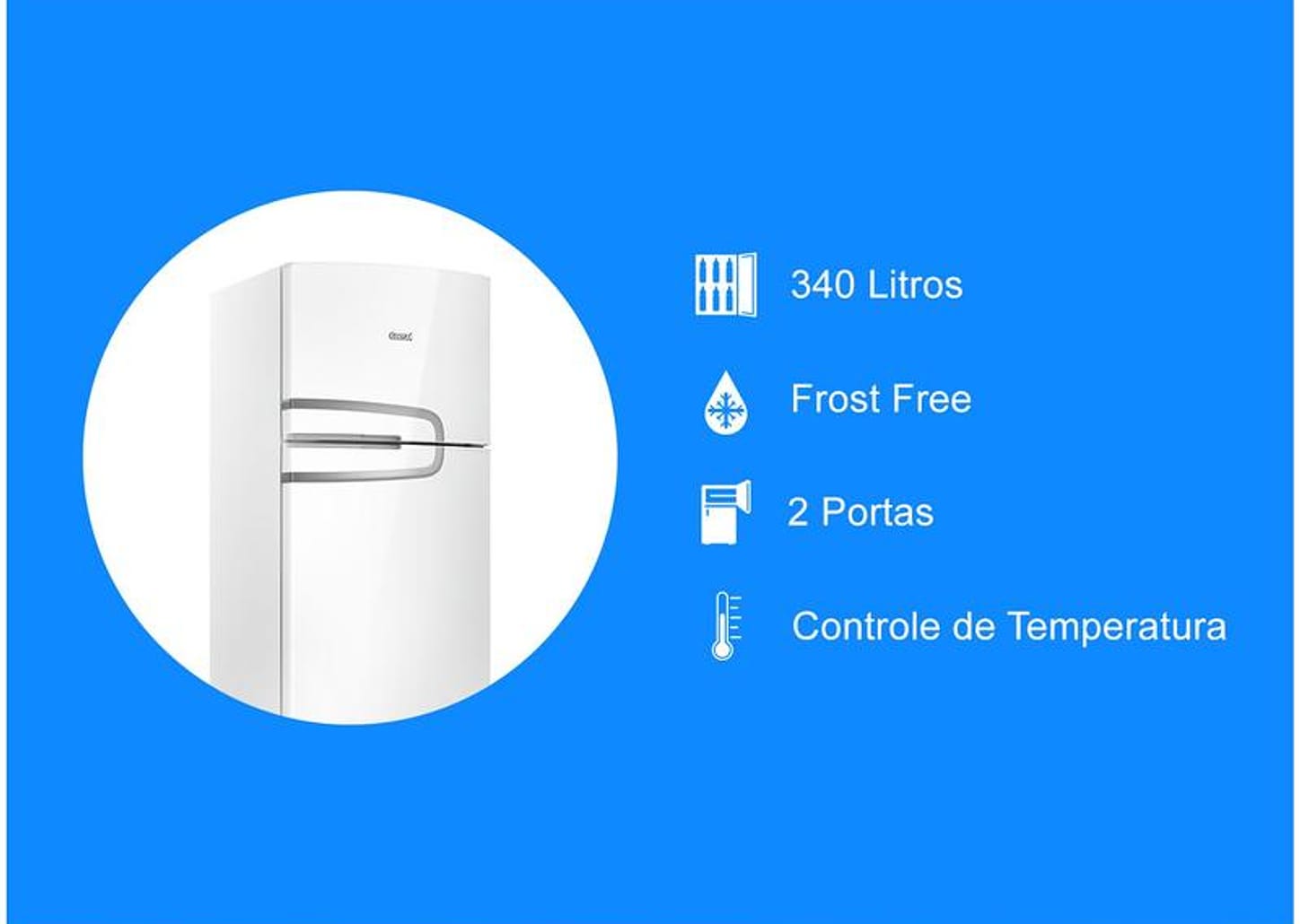 Geladeira Consul Frost Free Duplex 340 L Branca com Prateleiras Altura Flex - 110V CRM39ABANA