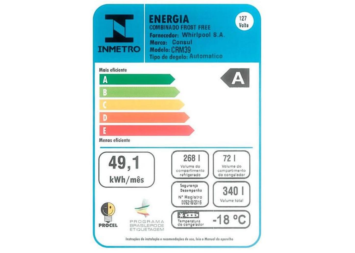 Geladeira Consul Frost Free Duplex 340 L Branca com Prateleiras Altura Flex - 110V CRM39ABANA