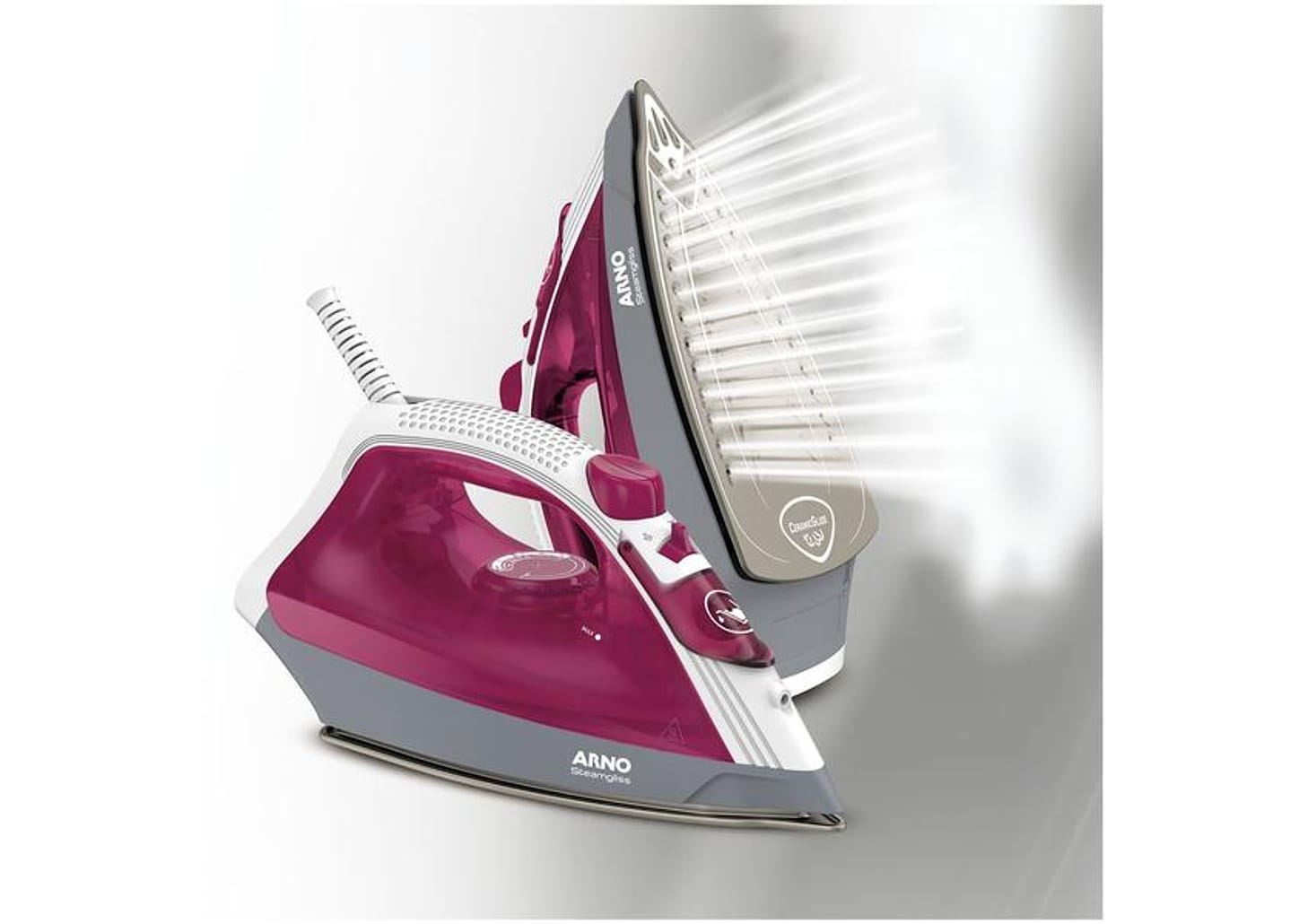 Ferro de Passar Roupa a Vapor e a Seco Arno - Steamgliss Rosa