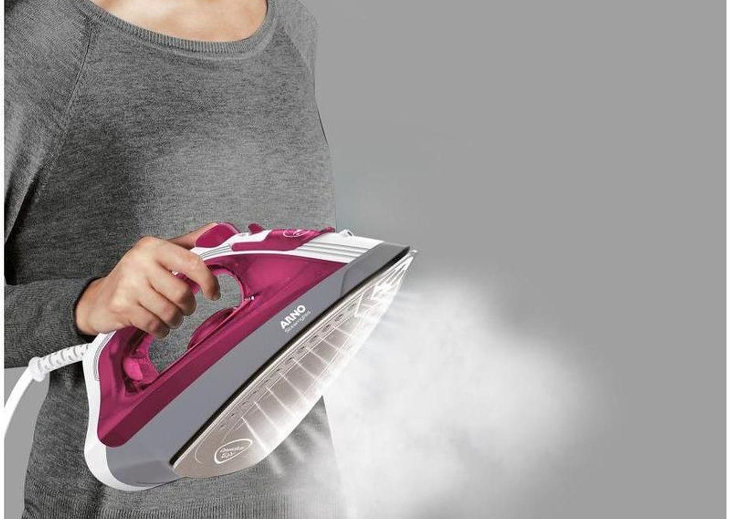 Ferro de Passar Roupa a Vapor e a Seco Arno - Steamgliss Rosa