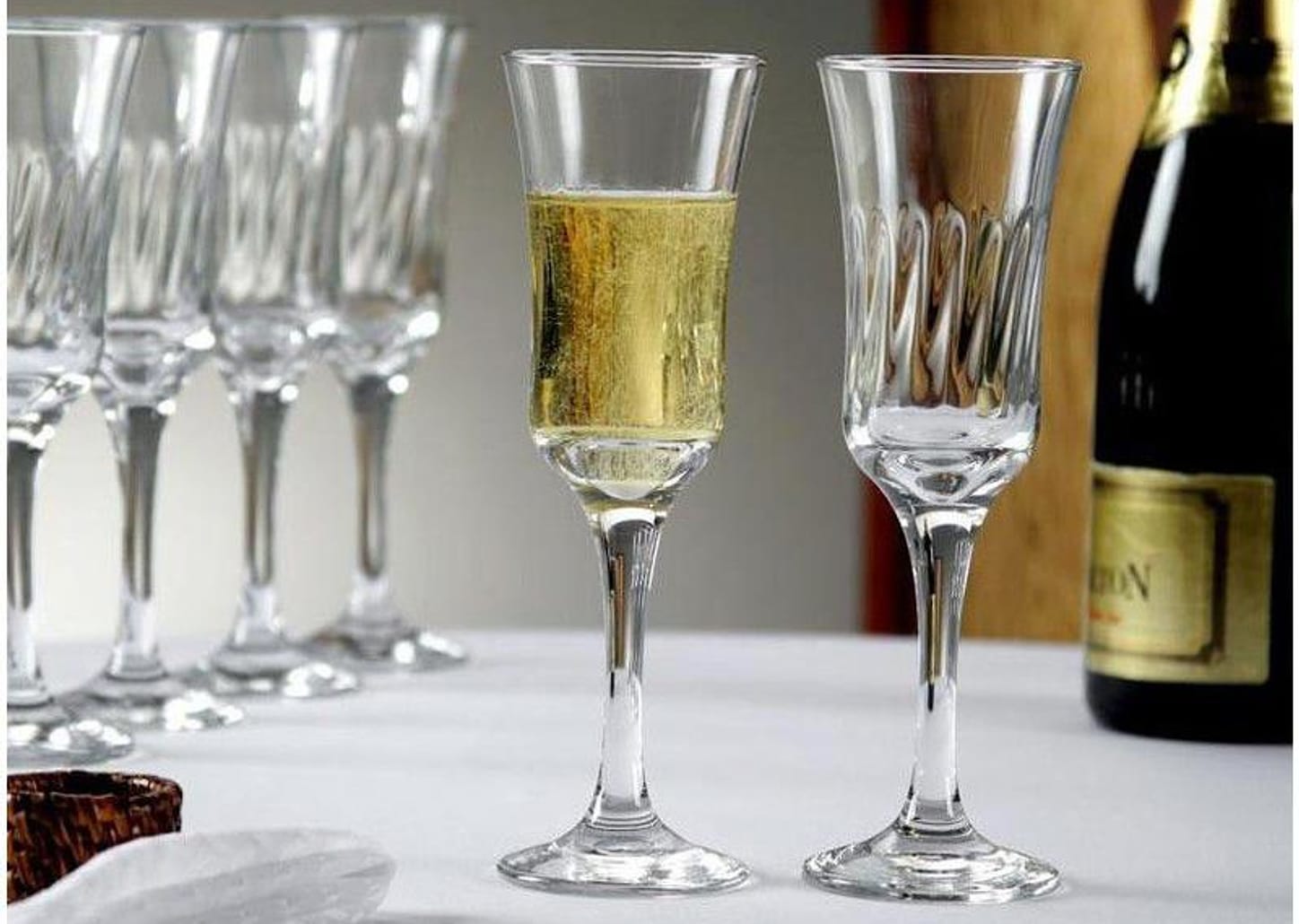 Jogo de Taças para Champanhe Vidro 6 Peças - Nadir Lírio