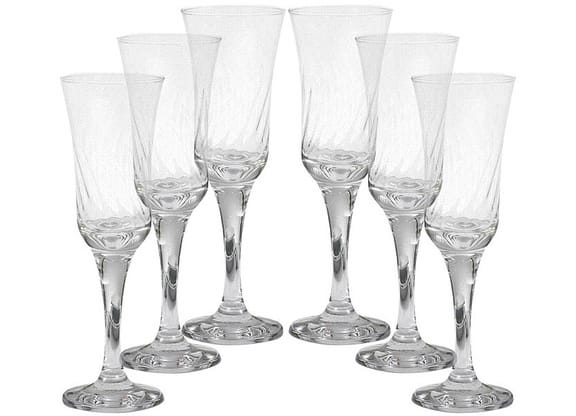 Jogo de Taças para Champanhe Vidro 6 Peças - Nadir Lírio