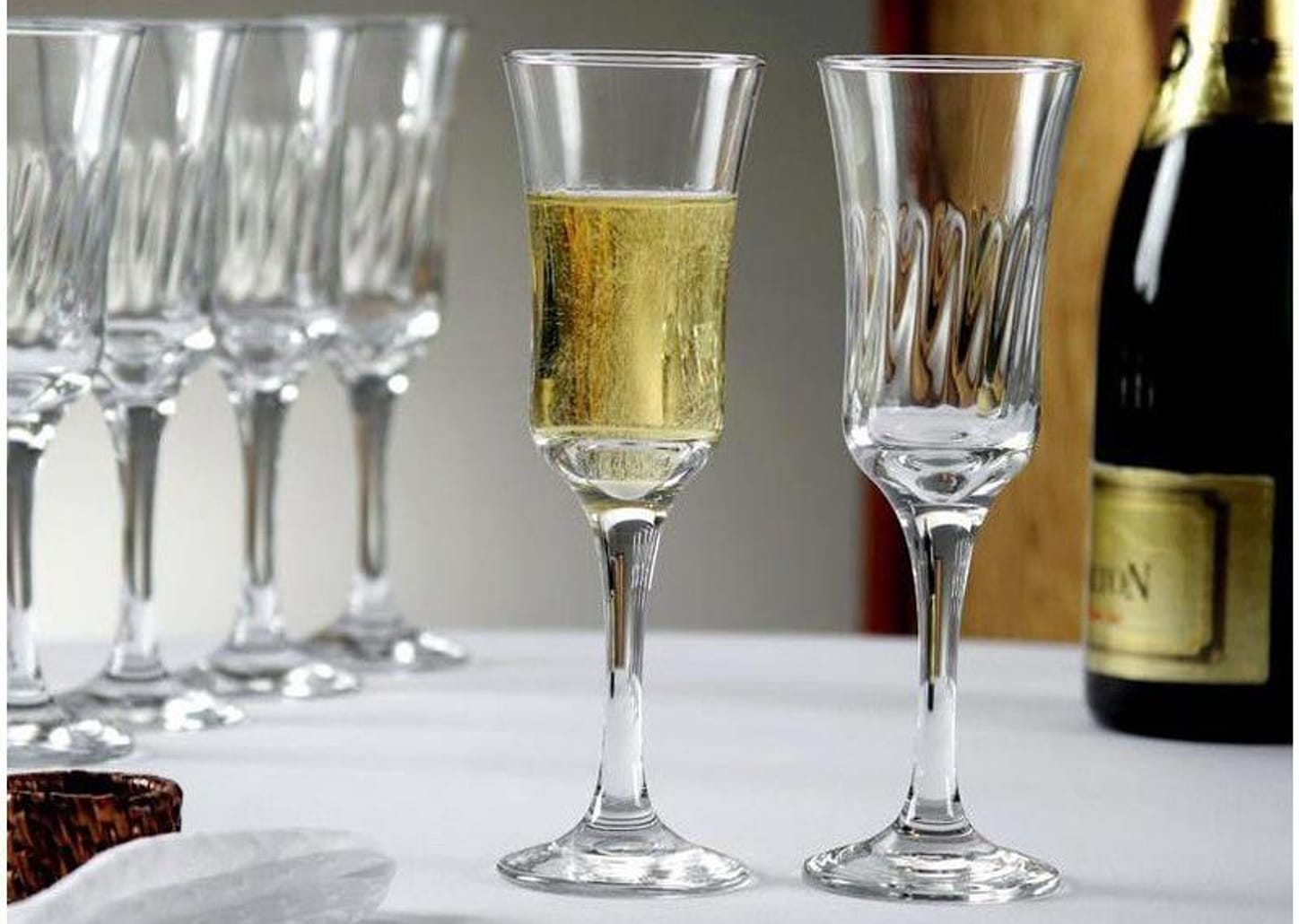 Jogo de Taças para Champanhe Vidro 6 Peças - Nadir Lírio