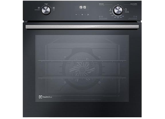 Forno a Gás de Embutir Electrolux de Convecção com Timer 80L Preto PerfectCook360 OE8GH