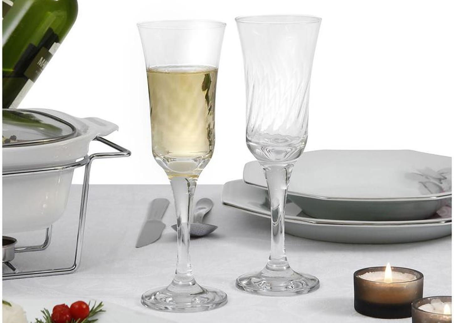 Jogo de Taças para Champanhe Vidro 6 Peças - Nadir Lírio