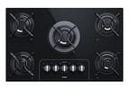Cooktop 5 Bocas a Gás GLP Consul Vidro Temperado - Preto Acendimento Automático Facilite CD075AE