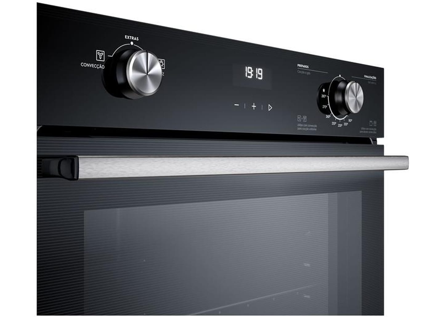 Forno a Gás de Embutir Electrolux de Convecção com Timer 80L Preto PerfectCook360 OE8GH